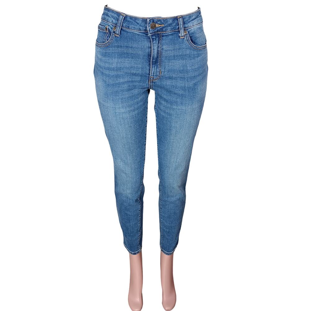 Frye Blue Jeans Skinny Legs Size 10 Medium Wash Blue Mid Rise